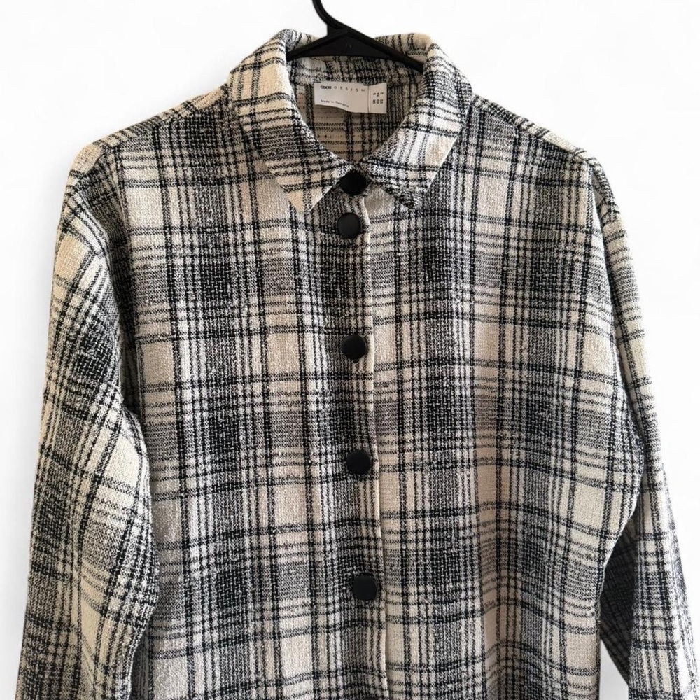 ASOS Black and Cream Plaid Button Down Shirt